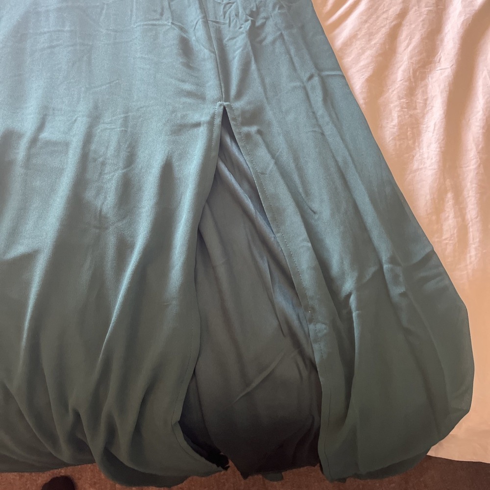 Lulu  About Divine HunterGreen Women's Maxi Dress‎  Backless Size XL - Picture 9 of 11
